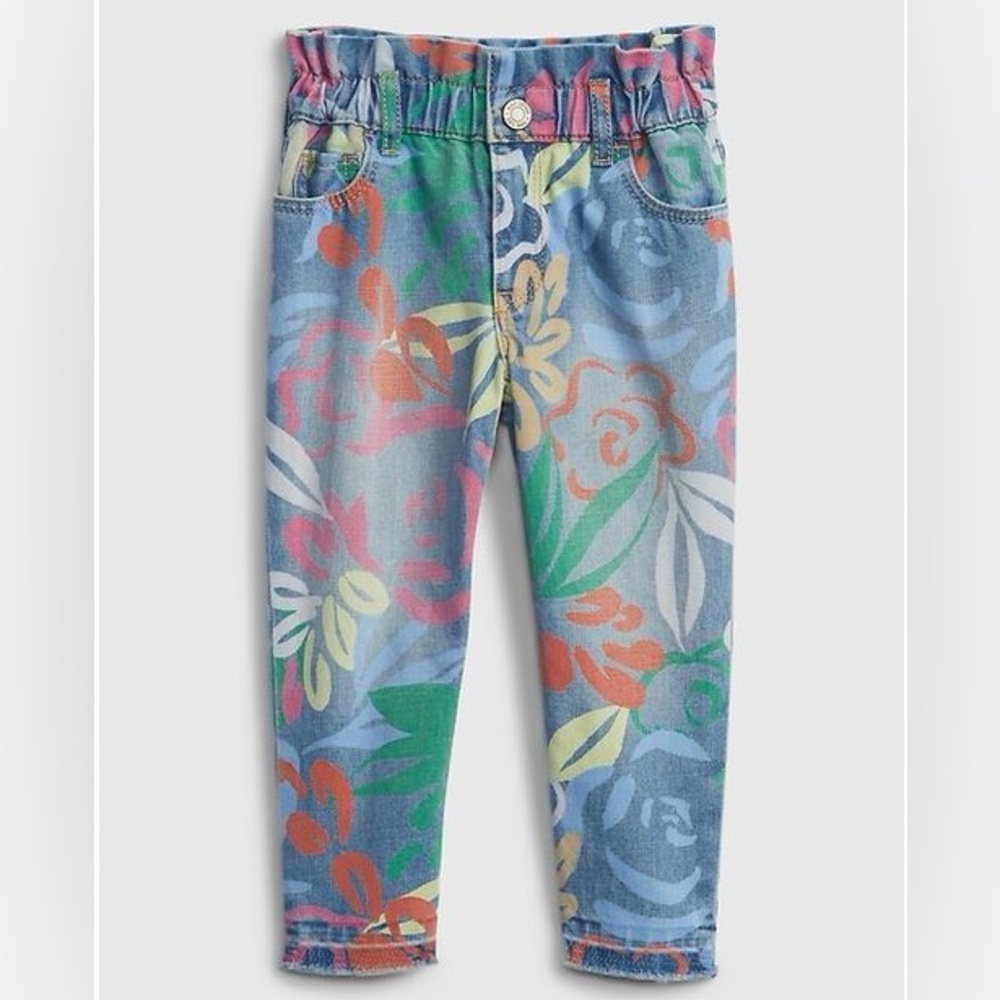 Gap Toddler Just Like Mom Jeans with Washwell in Spring Floral Size 3